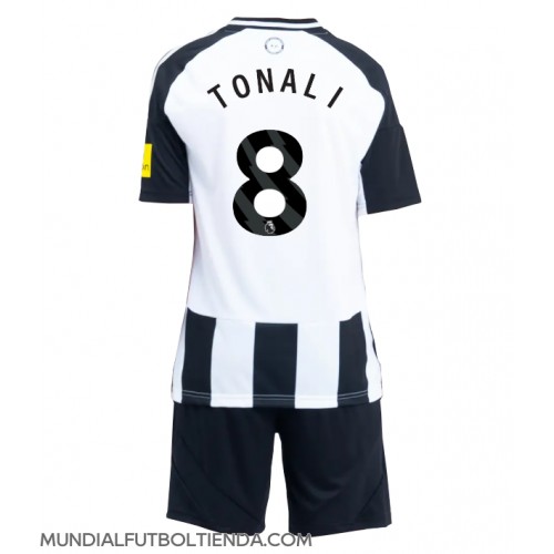 Camiseta Newcastle United Sandro Tonali #8 Primera Equipación Replica 2024-25 para niños mangas cortas (+ Pantalones cortos)